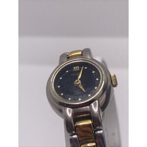 Vintage Pulsar By Seiko Womens Gold Tone Silver Watch Works New Battery